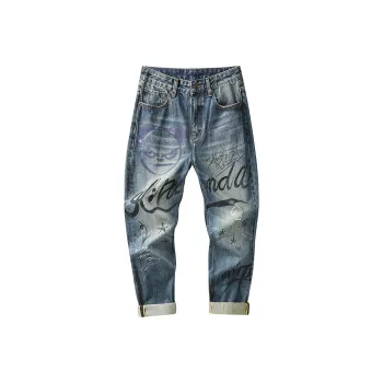 HIPANDA Jeans Men Dark Blue