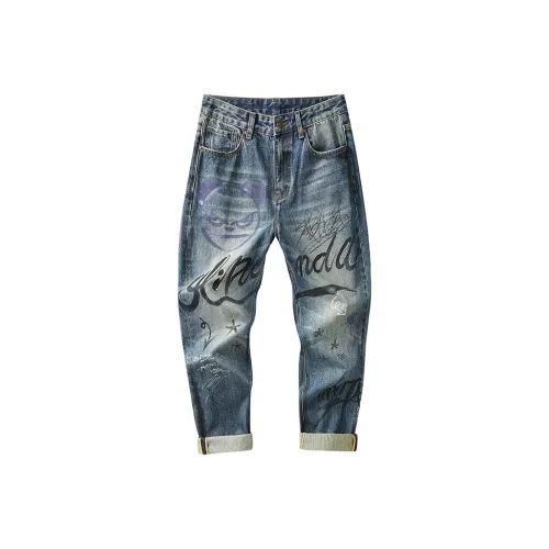 HIPANDA Jeans Men Dark Blue