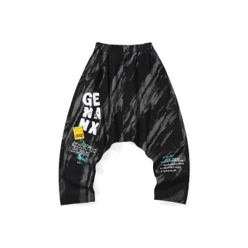GENANX Baggy Pants Jeans Unisex Black Gray Color