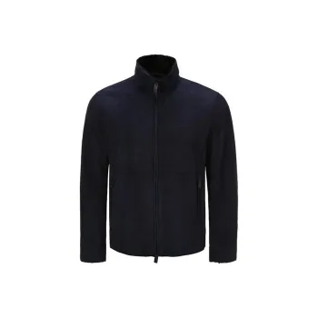 EMPORIO ARMANI Leather Jacket Men's Black