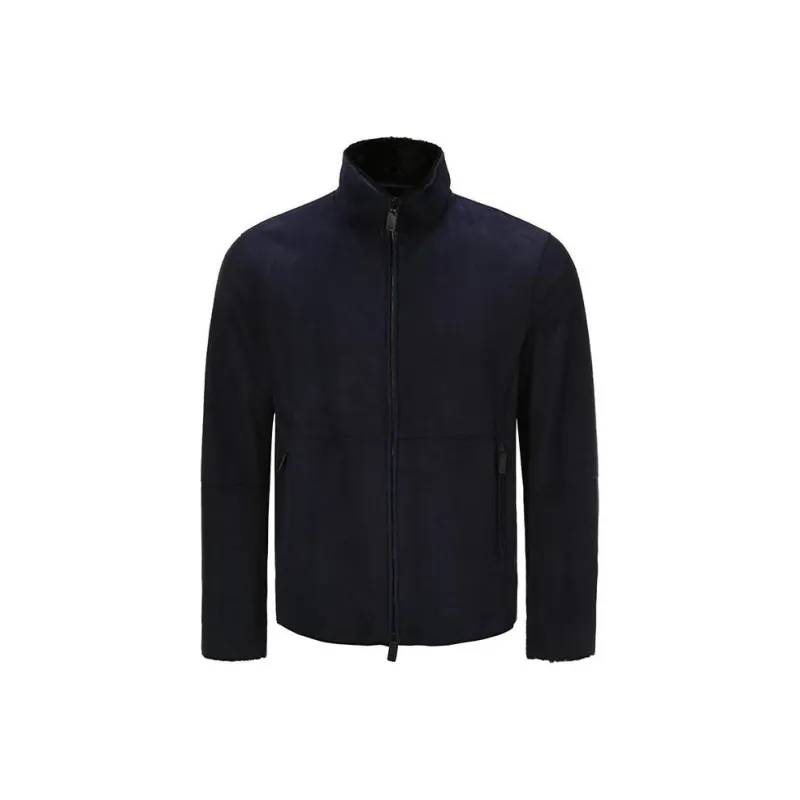 EMPORIO ARMANI Leather Jacket Men's Black-0