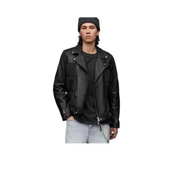 ALLSAINTS Leather Jackets Men Black