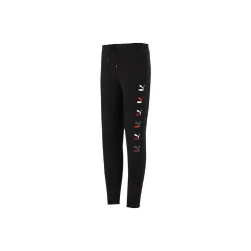PUMA CLASSICS GRAPHICS Knitted Sports Pants Men's Black