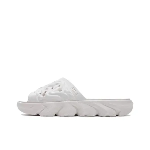FILA Slippers Slip Resistant Abrasion Resistant Slide Slippers Men's White