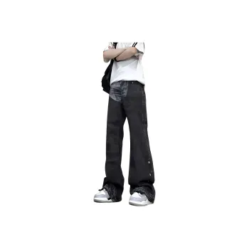 UPXIW Jeans Unisex Black Gray