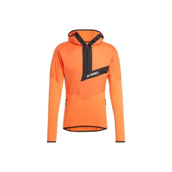 Adidas Techrock Ultralight 1/2-Zip Hooded Fleece Jacket Jackets Coats Men's Orange