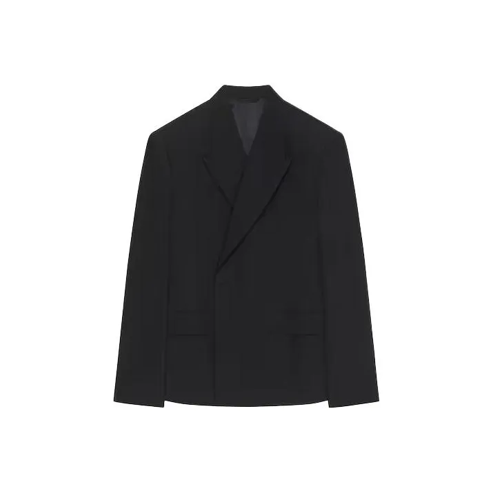 GIVENCHY Boxy Fit Jacket In Wool Jackets & Coats Men's Black-0