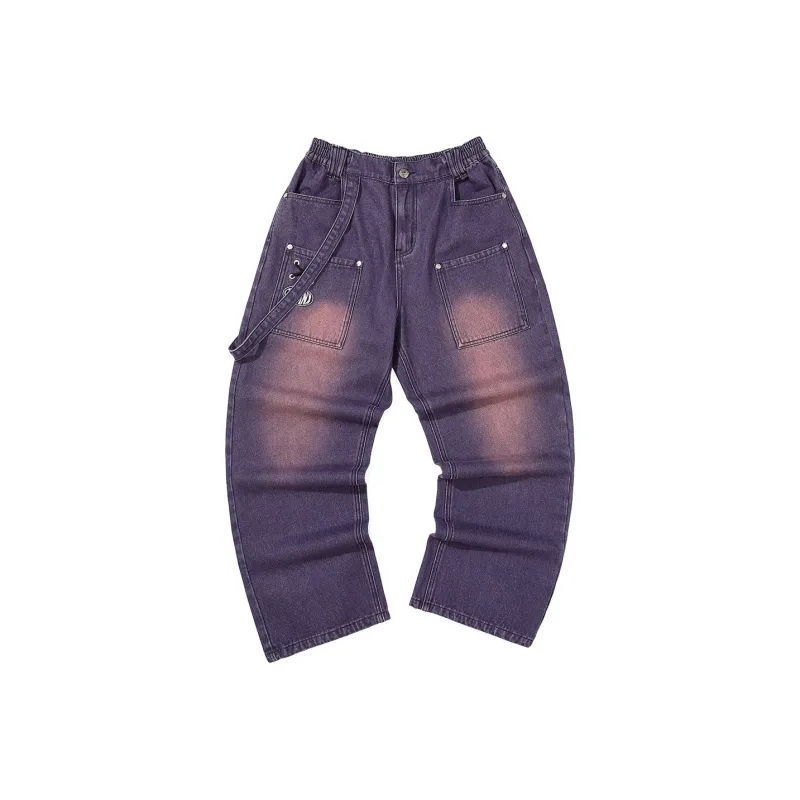 GENANX Straight Jeans Unisex Purple-0