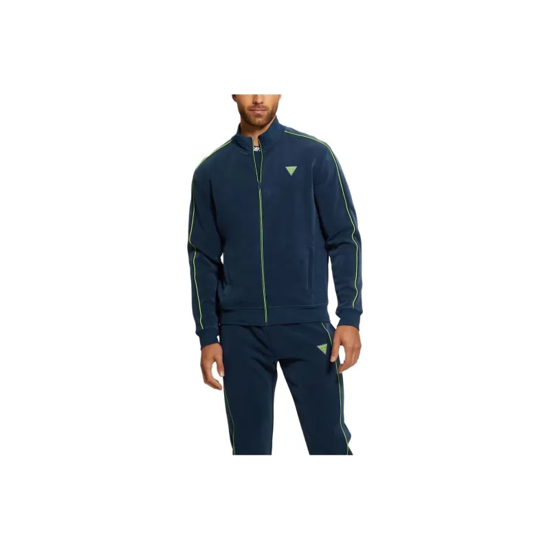 GUESS Randell Faux-Suede Jacket Jackets Coats Men's Navy Blue-0