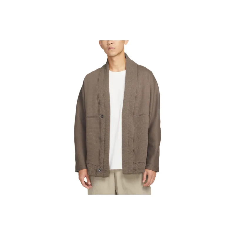 Nike Yoga Jackets Coats Men's Stone Gray/Black-0