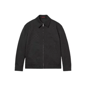 GUCCI FW24 Reversible Nylon And Gg Canvas Jacket Jackets Coats Men's Black