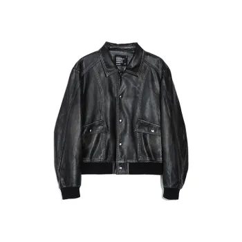 ROARINGWILD ARCH Leather Jacket Unisex Black