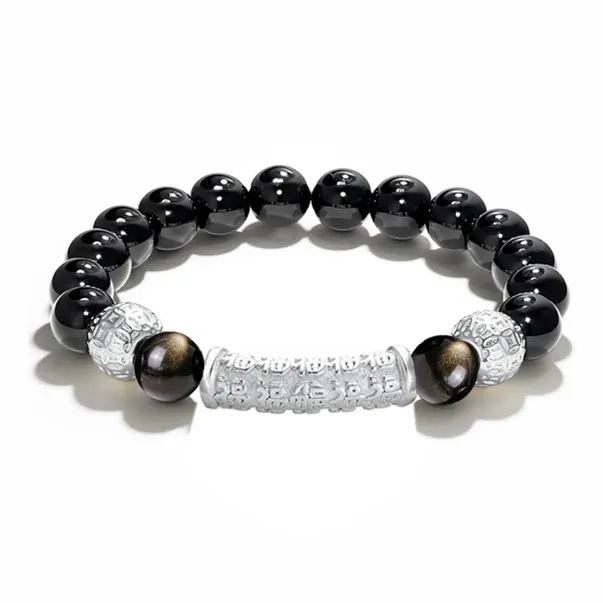 Ancient Jewelry Obsidian Bracelets Unisex-0