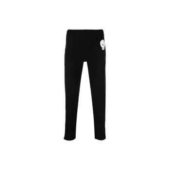Alexander McQueen Skull Embroidered Straight-Leg Pants