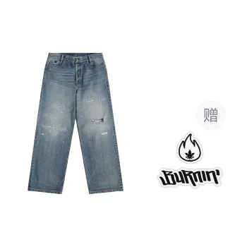 BURNIN Jeans Unisex Washed Blue