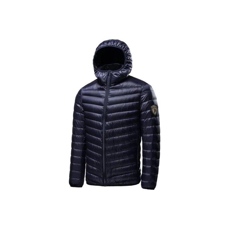 JEANSWEST Loose Fit Solid Color Versatile Commute Zip Closure Long Sleeved Hooded Lightweight Thermal Winter Men's-4