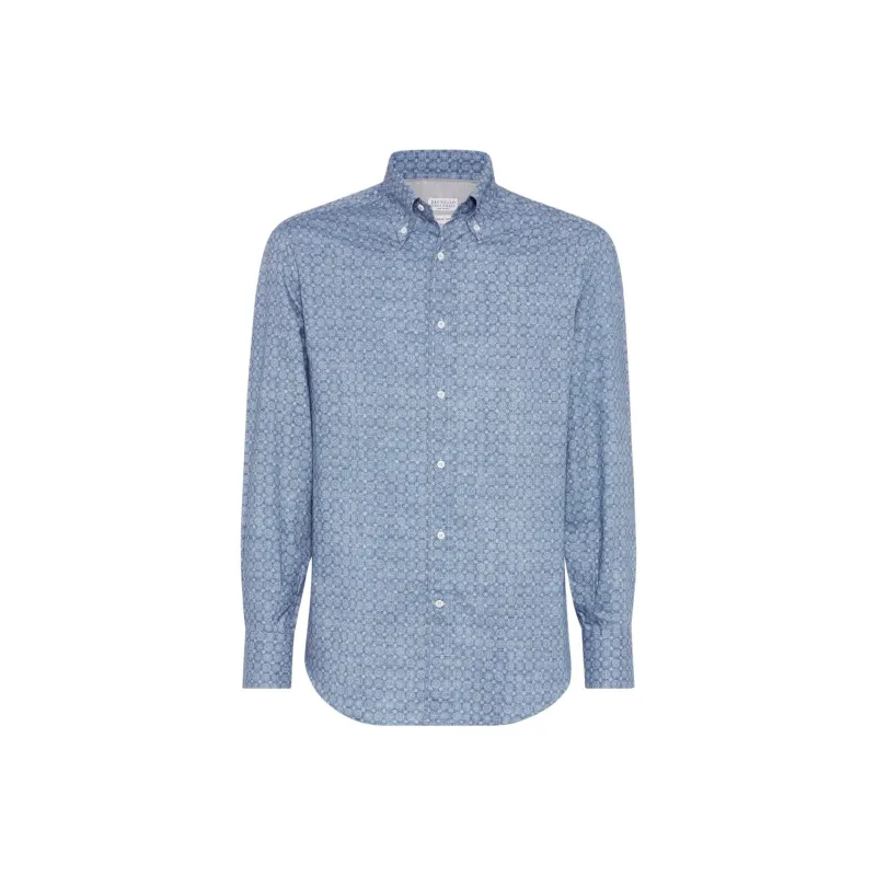 Brunello Cucinelli Patterned Shirt-0
