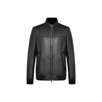 ROBERTA DI CAMERINO Leather Jacket Men's Black
