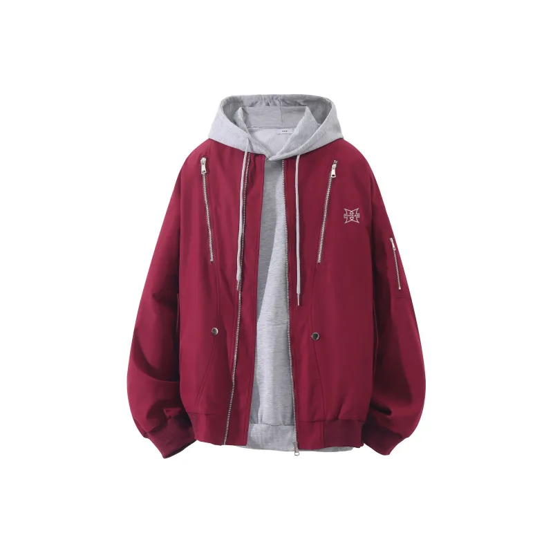 TITH Jackets Coats Unisex Burgundy-0