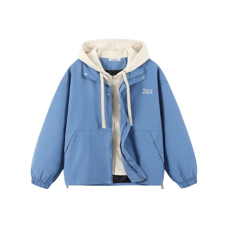 LIVINGTOWN Jacket Unisex Beige Blue-5