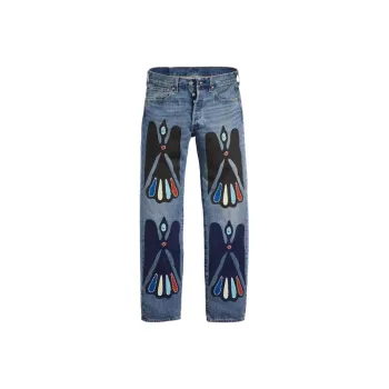 Levis Levis/Levi's X BORN X RAISED Co-branded Series Jeans Unisex Blue