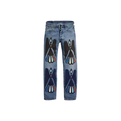 Levis logos/Levi's X BORN X RAISED Co-branded Series Jeans Unisex Blue