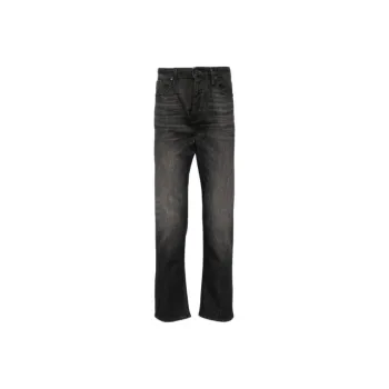 EMPORIO ARMANI Logo Patch Straight Leg Jeans