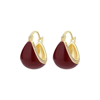 VIOLET Copper Alloy Earrings Women's
