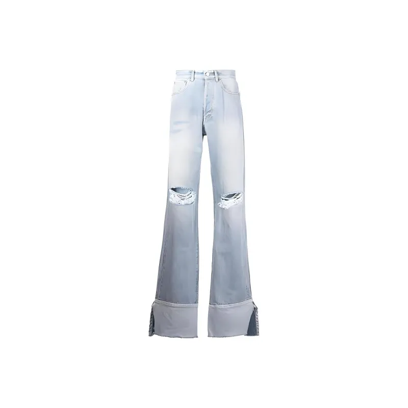 Vetements Wide Leg Destroyed Cut Up Denim-0