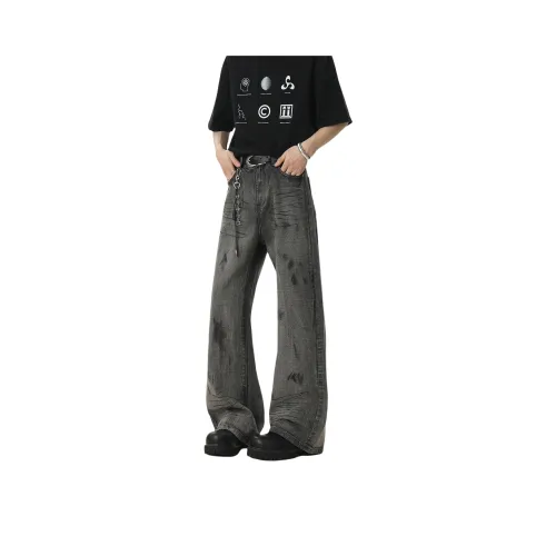 WARNING LIGHT Jeans Unisex Wasteland Gray