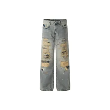 YINLEI Jeans Unisex Light Blue