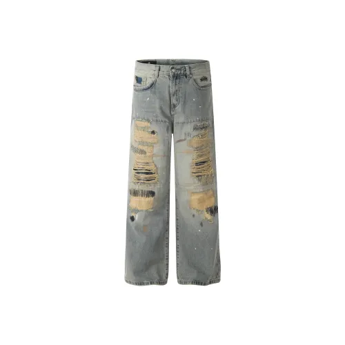 YINLEI Jeans Unisex Light Blue