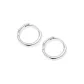12mm Solid Hoop Earrings[Solid 999 Fine Silver Throughout]