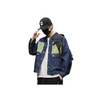 Tonlion Denim Jacket Unisex Blue Tone