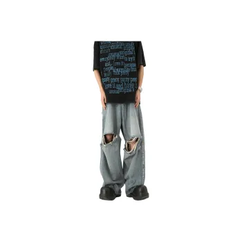 WARNING LIGHT Jeans Unisex Light Blue