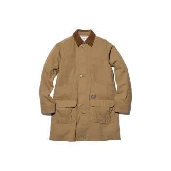 Snow Peak Trench Coats Men Khaki