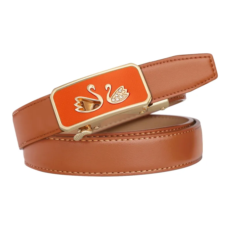 CATELLES Cow Split Leather Belts Women's 2.4cm-22
