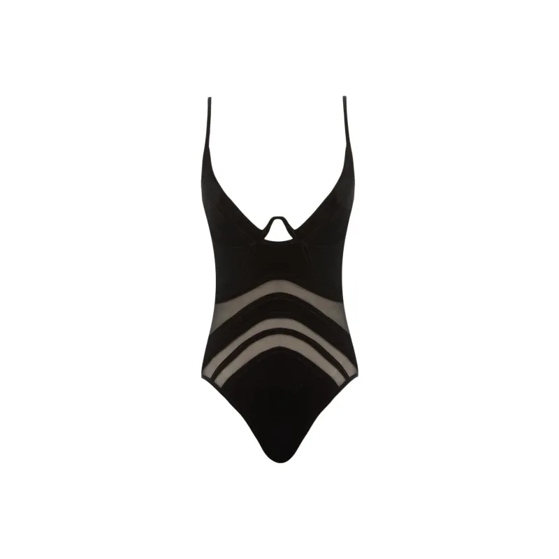 Zimmermann SS25 One piece Swimsuit Women's Black-1