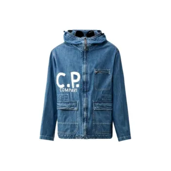 C.P.Company Blu Goggles detail Denim Jacket