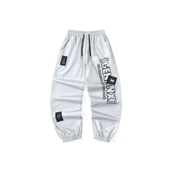 GENANX Casual Pants Unisex Silver