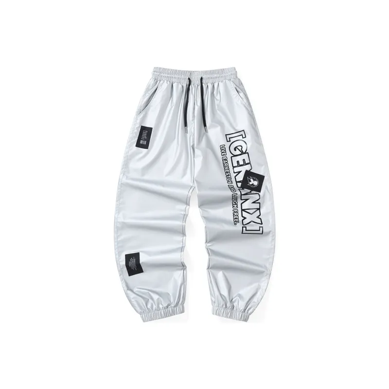 GENANX Casual Pants Unisex Silver-0