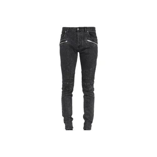 BALMAIN Ribbed Knee Skinny Jeans