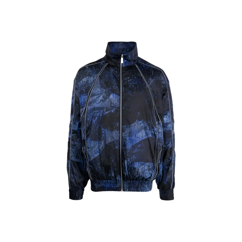 OFF WHITE Off White Crinkled Zip Up Windbreaker Jacket-0
