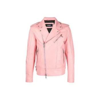 DSQUARED 2 SS23 Leather Jacket Men's Pink
