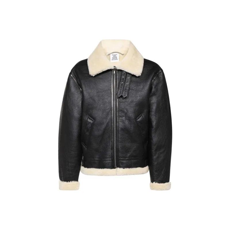 Vetements Leather Jackets Men Black-0