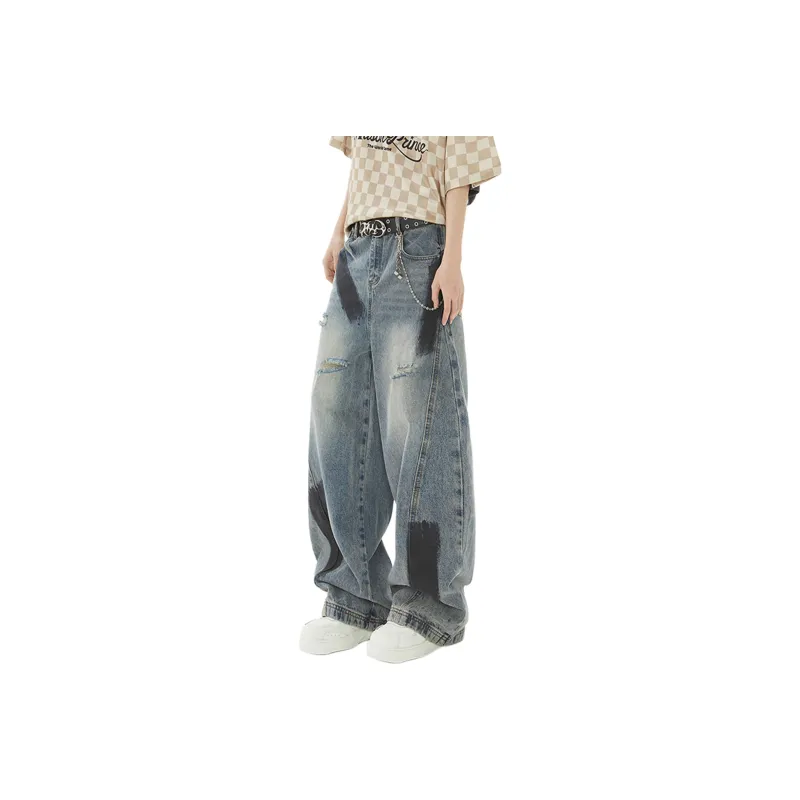 COMOWA Jeans Unisex Color Block-0