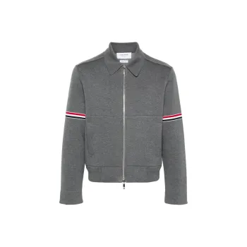 THOM BROWNE RWB stripe Zip up Jacket