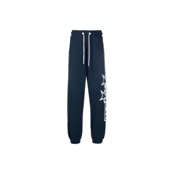 PALM ANGELS Knitted Sweatpants Men Blue