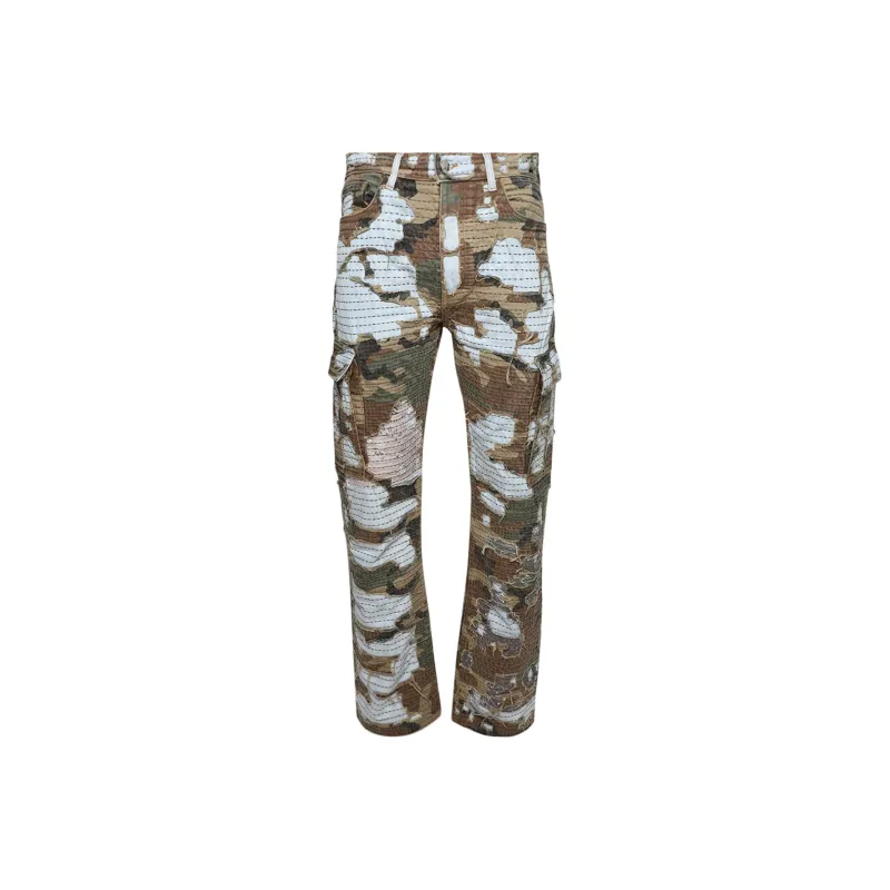 AMIRI Camo Boro Repair Straight Jean-0
