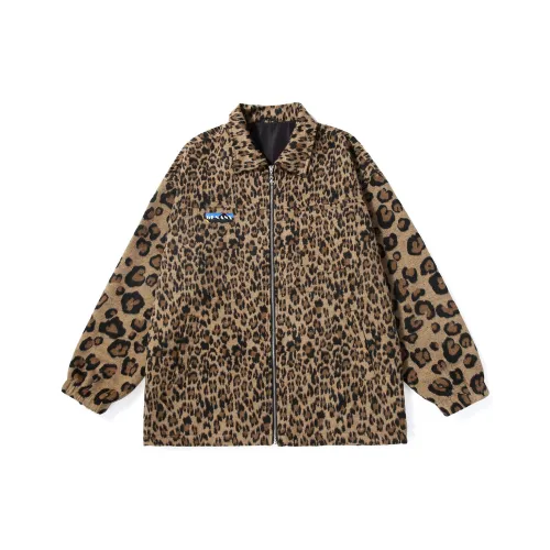 GENANX Jackets Coats Unisex Leopard Print